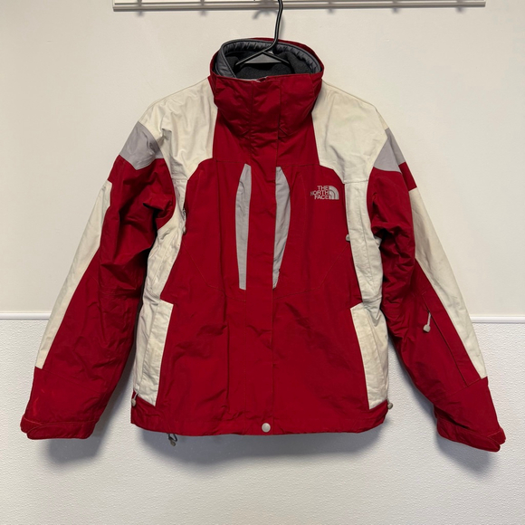 The North Face HyVent Ski Jacket Women's Size S Red 100% Nylon Full Zip no hood - Picture 14 of 16